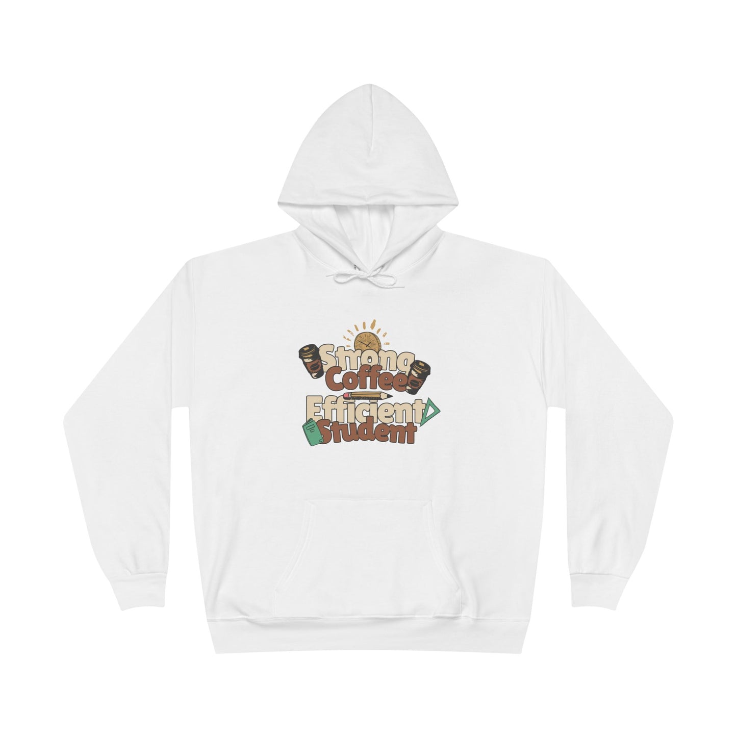 Men's "Strong Coffee, Efficient Student" Hoodie