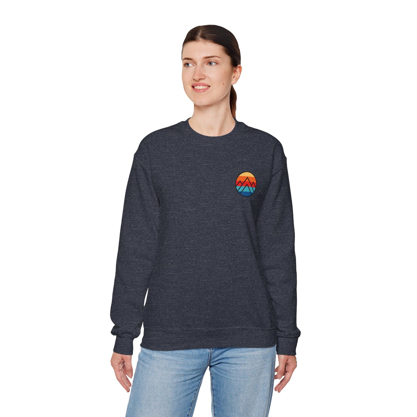 Women's "Minimalistic Mountains" Crewneck Sweatshirt