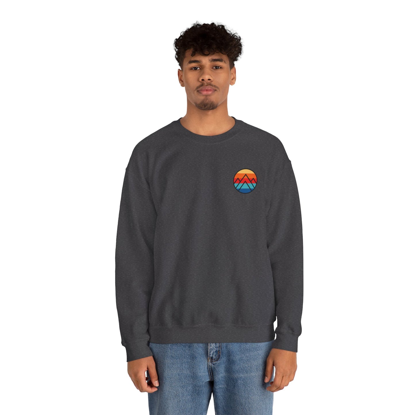 Women's "Minimalistic Mountains" Crewneck Sweatshirt