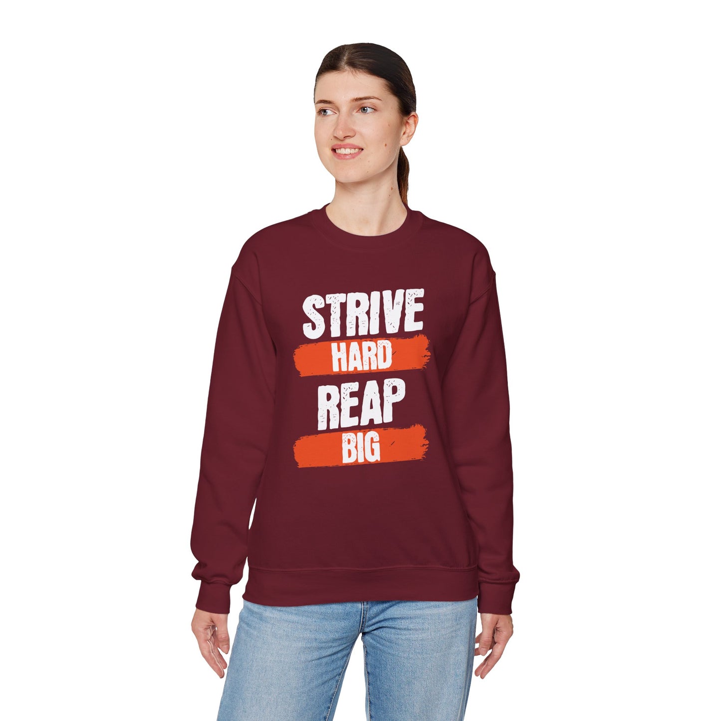 Men's "Strive Hard, Reap Big" Crewneck Sweatshirt