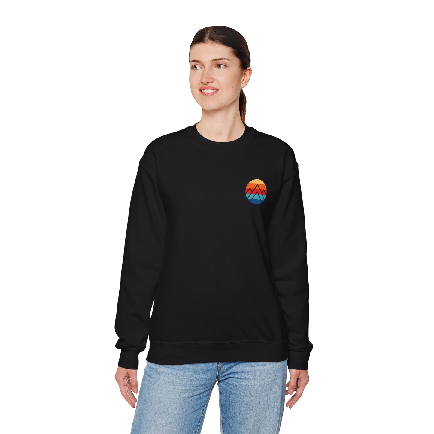 Women's "Minimalistic Mountains" Crewneck Sweatshirt