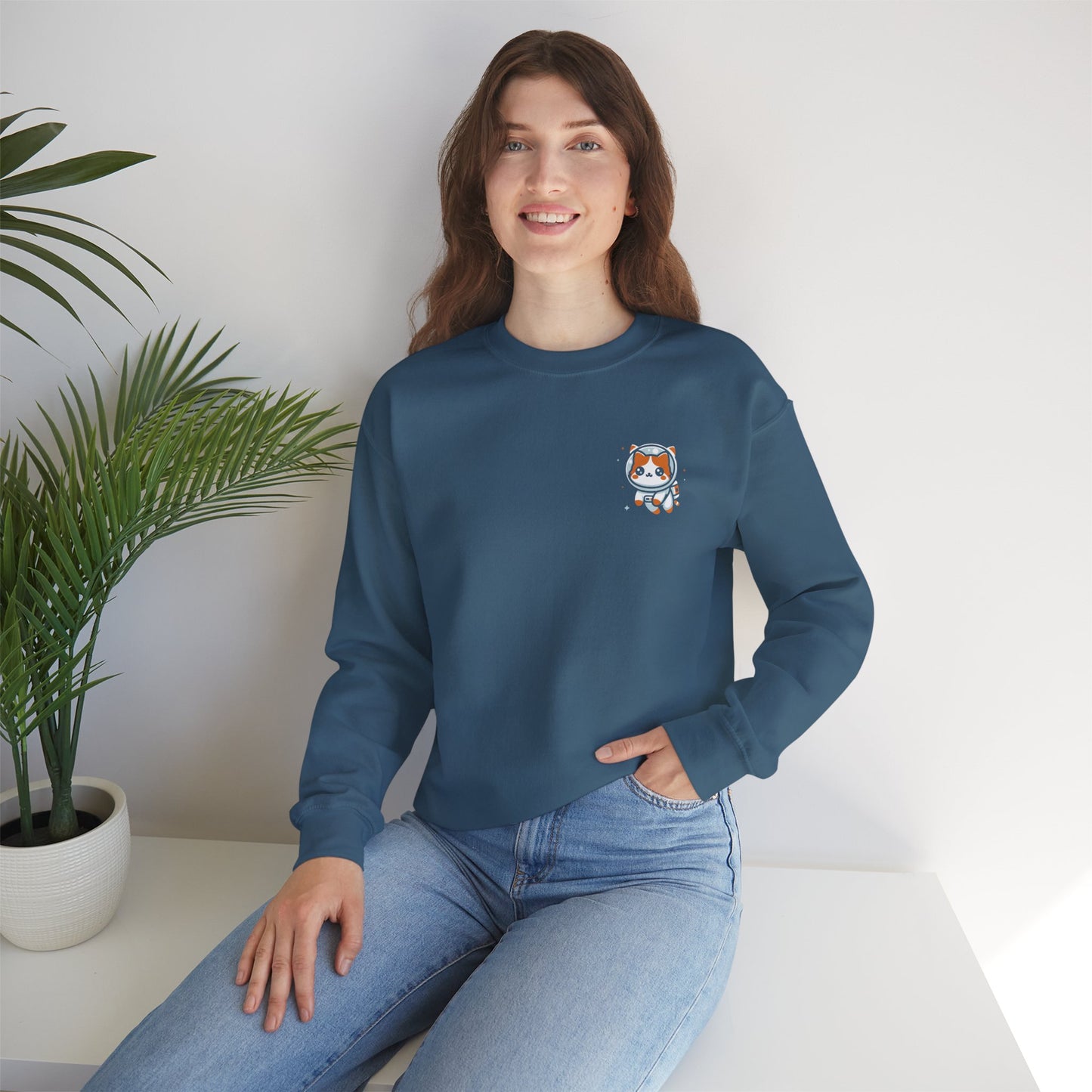 Women's "Meowstronaut" Crewneck Sweatshirt