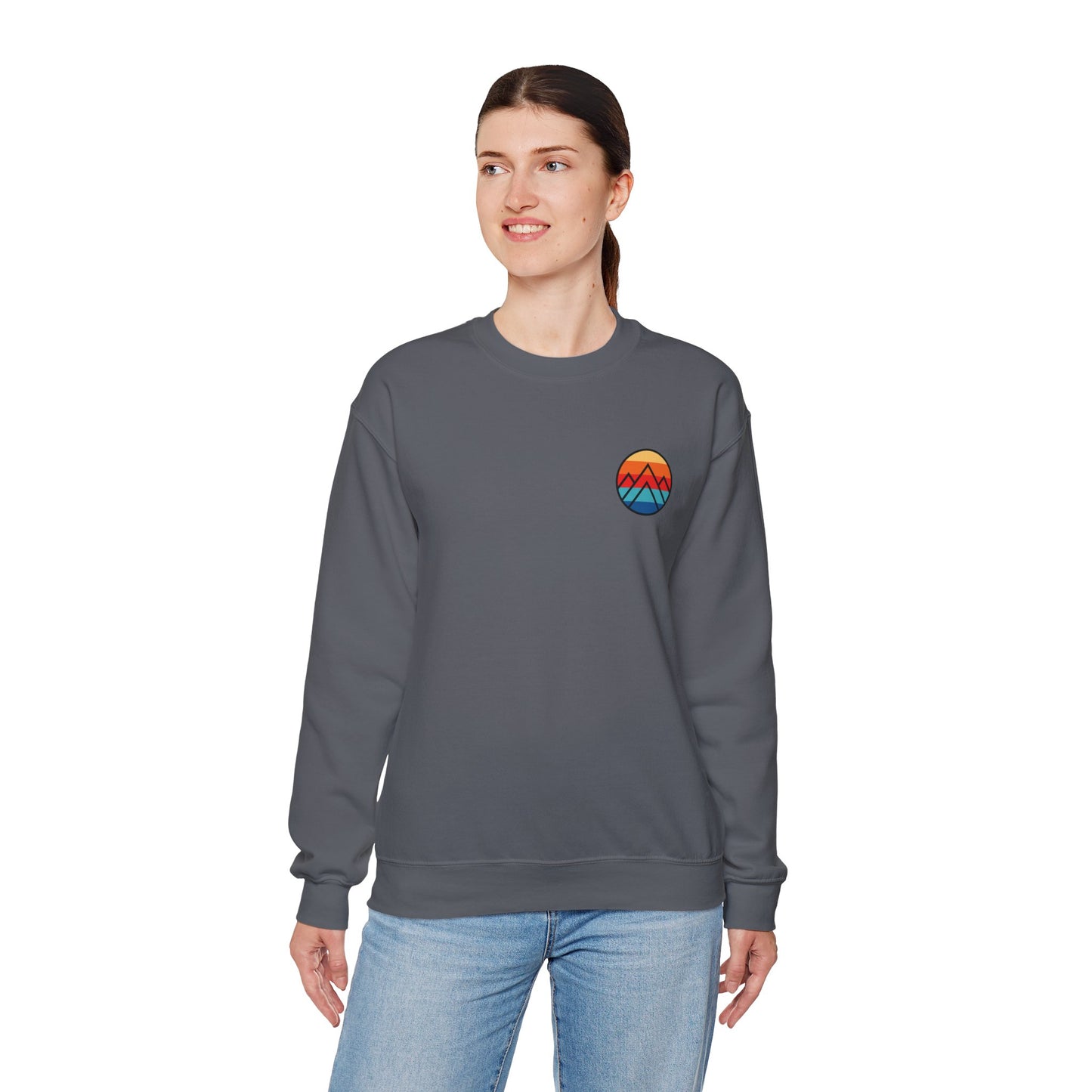 Women's "Minimalistic Mountains" Crewneck Sweatshirt