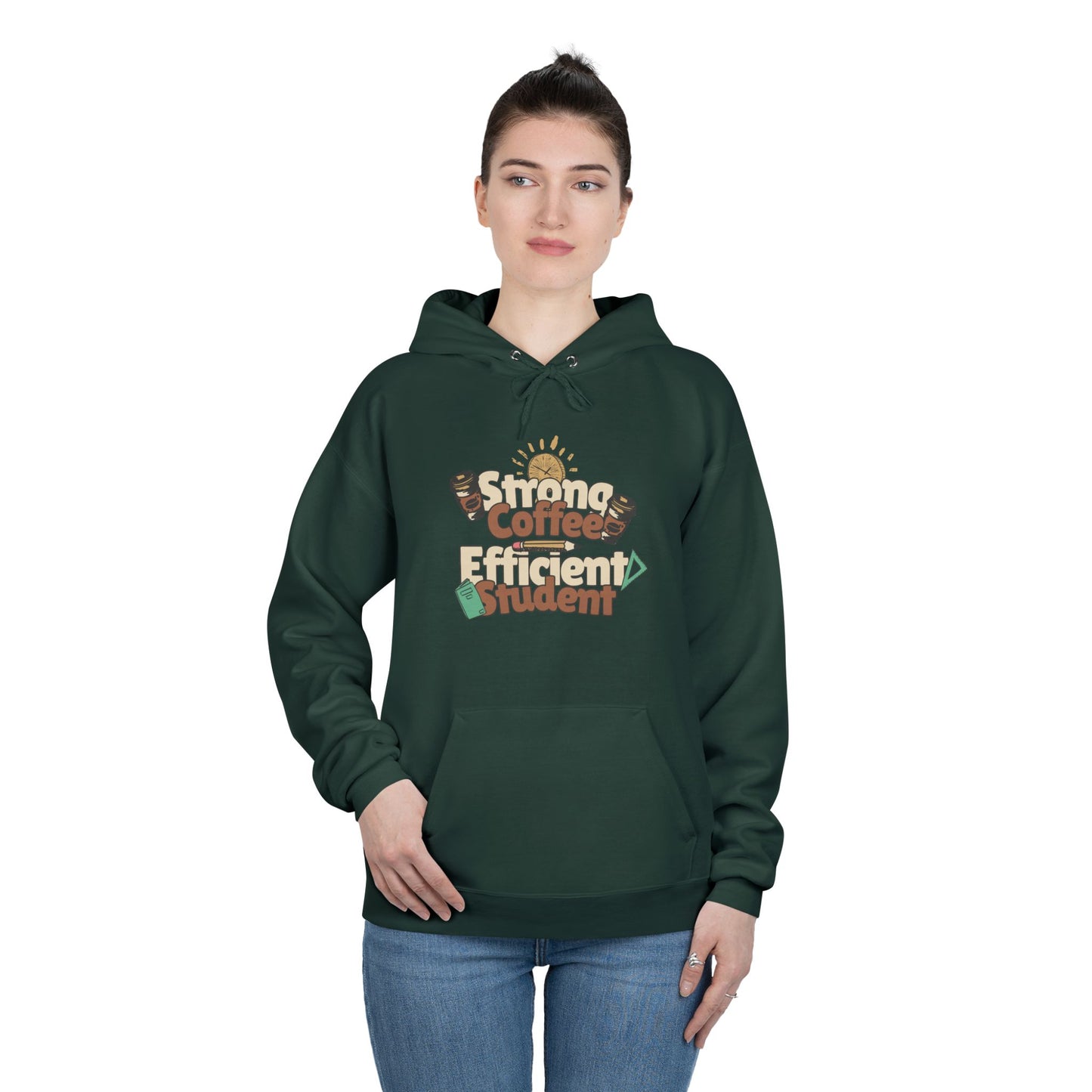 Men's "Strong Coffee, Efficient Student" Hoodie