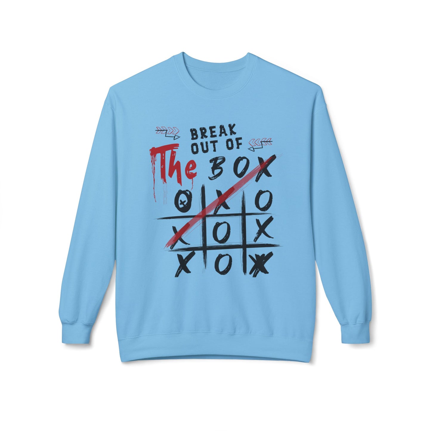 Men's "Break Out Of The Box" Drop Shoulder Fleece Crewneck Sweatshirt