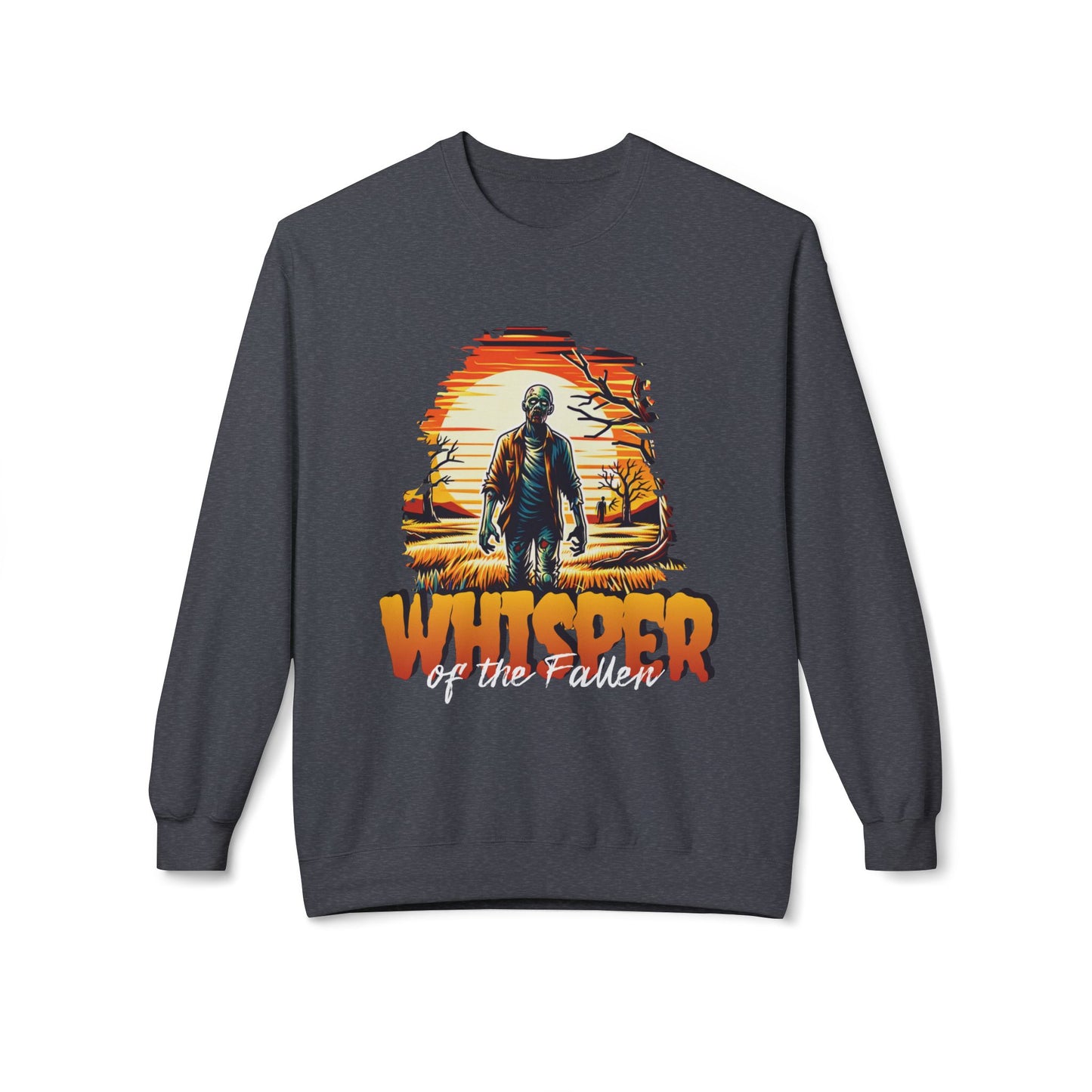 Men's "Whisper of the Fallen" Drop Shoulder Fleece Crewneck Sweatshirt