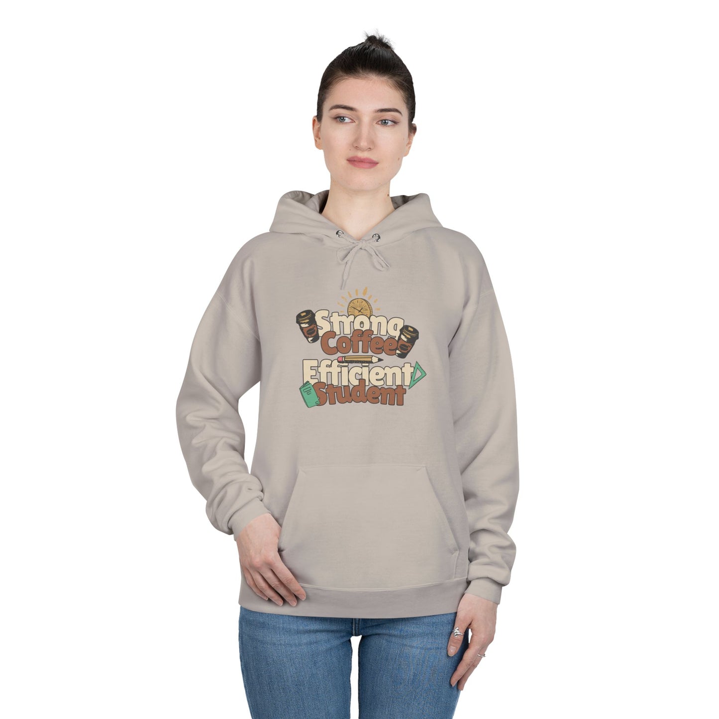 Men's "Strong Coffee, Efficient Student" Hoodie