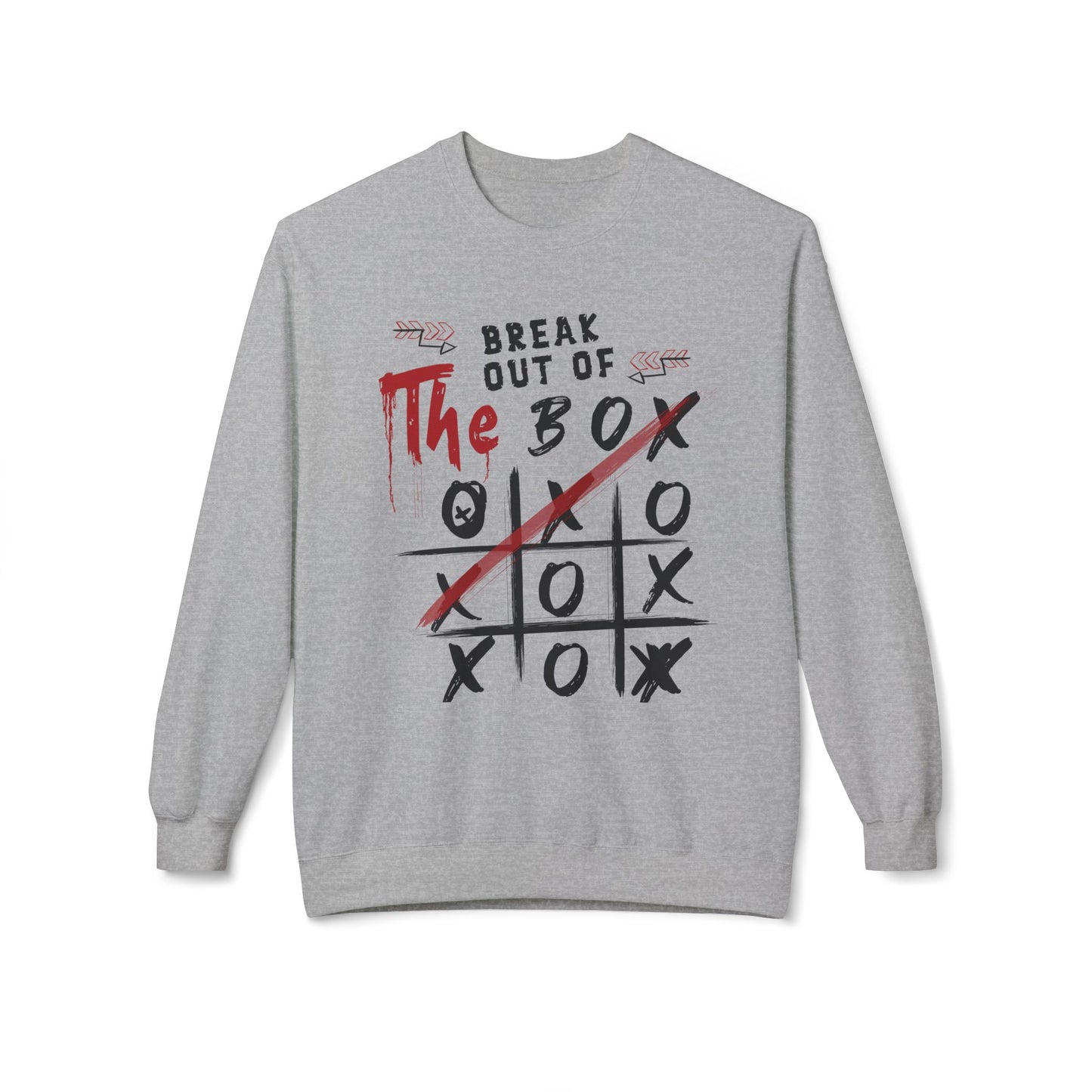 Men's "Break Out Of The Box" Drop Shoulder Fleece Crewneck Sweatshirt