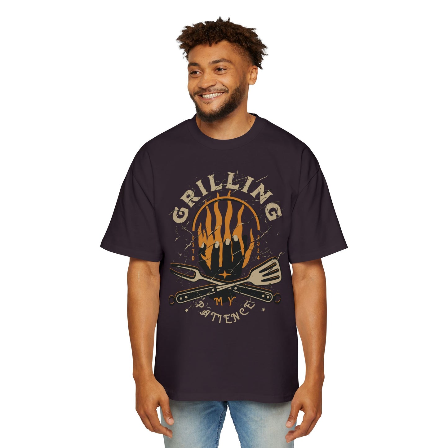 Women's "Grilling My Patience" Oversized T-Shirt