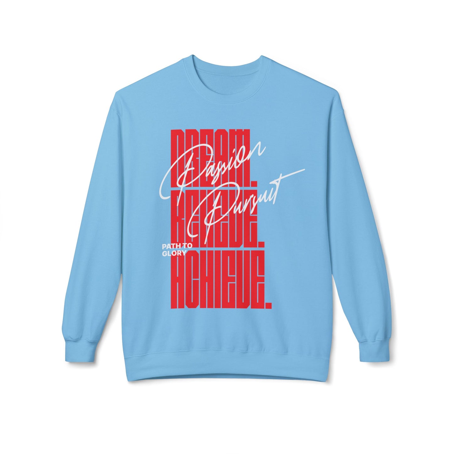 Men's "Passion Pursuit" Drop Shoulder Fleece Crewneck Sweatshirt