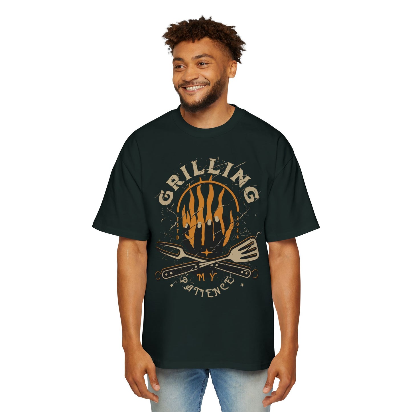 Women's "Grilling My Patience" Oversized T-Shirt