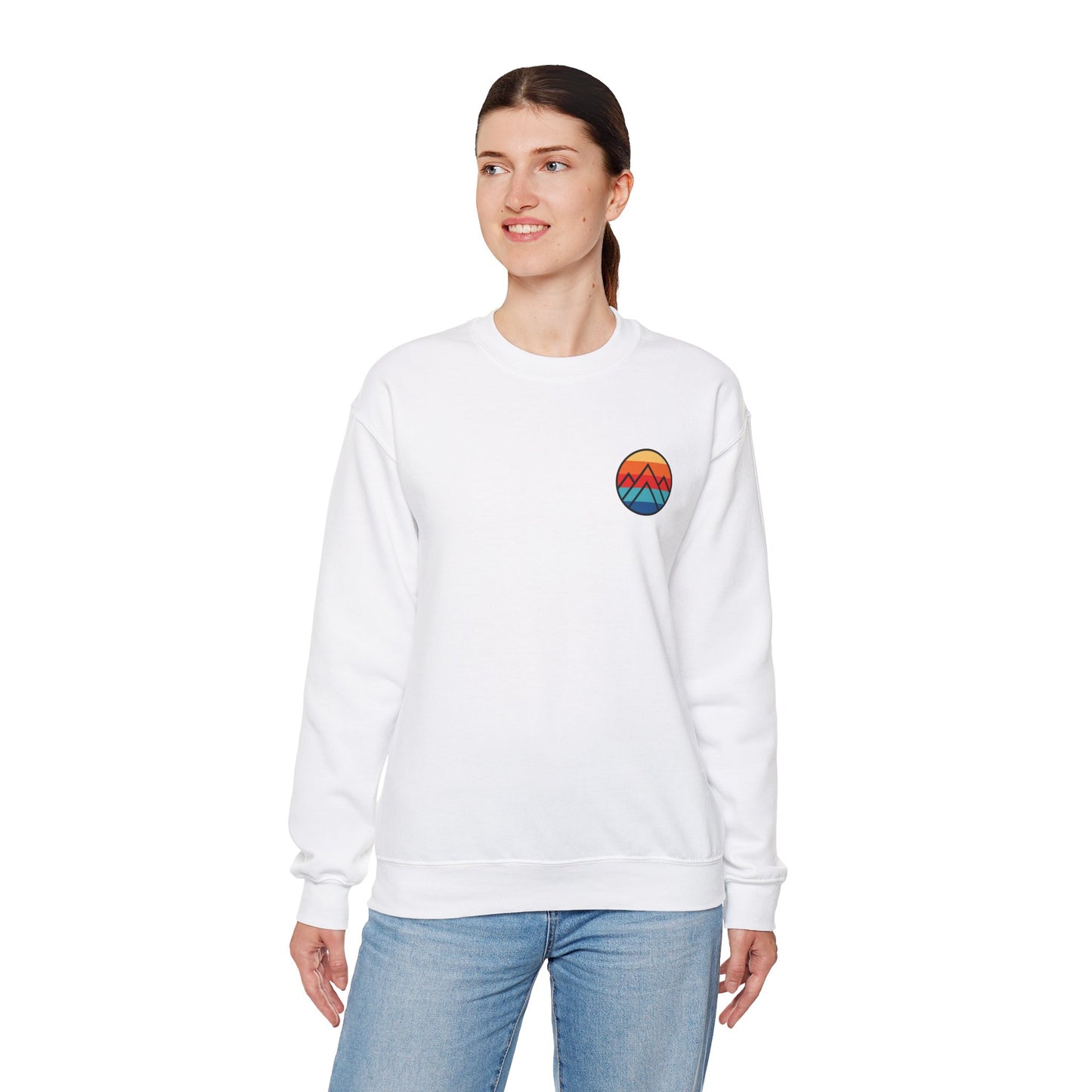 Women's "Minimalistic Mountains" Crewneck Sweatshirt