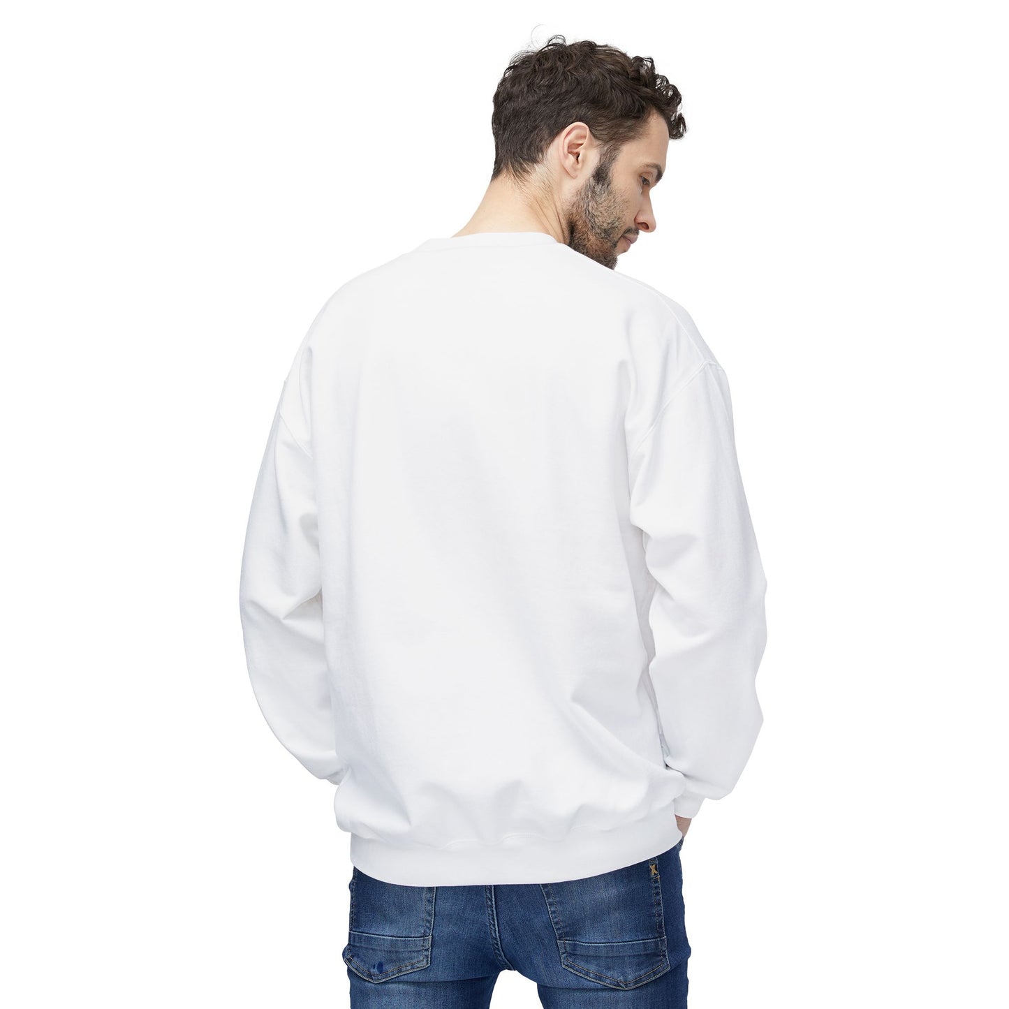 Men's "Mind Those Lips" Drop Shoulder Fleece Crewneck Sweatshirt