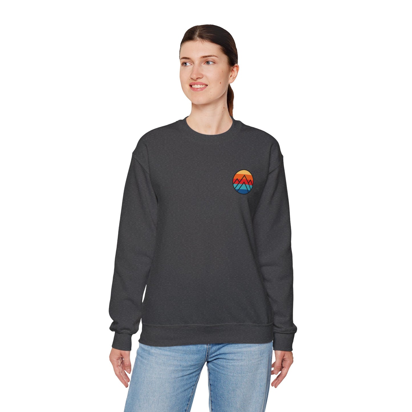Women's "Minimalistic Mountains" Crewneck Sweatshirt