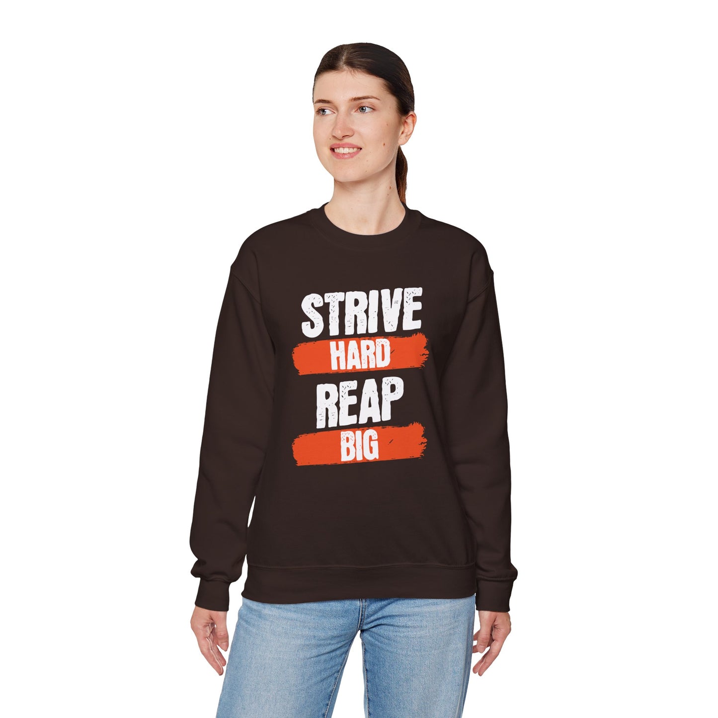 Men's "Strive Hard, Reap Big" Crewneck Sweatshirt