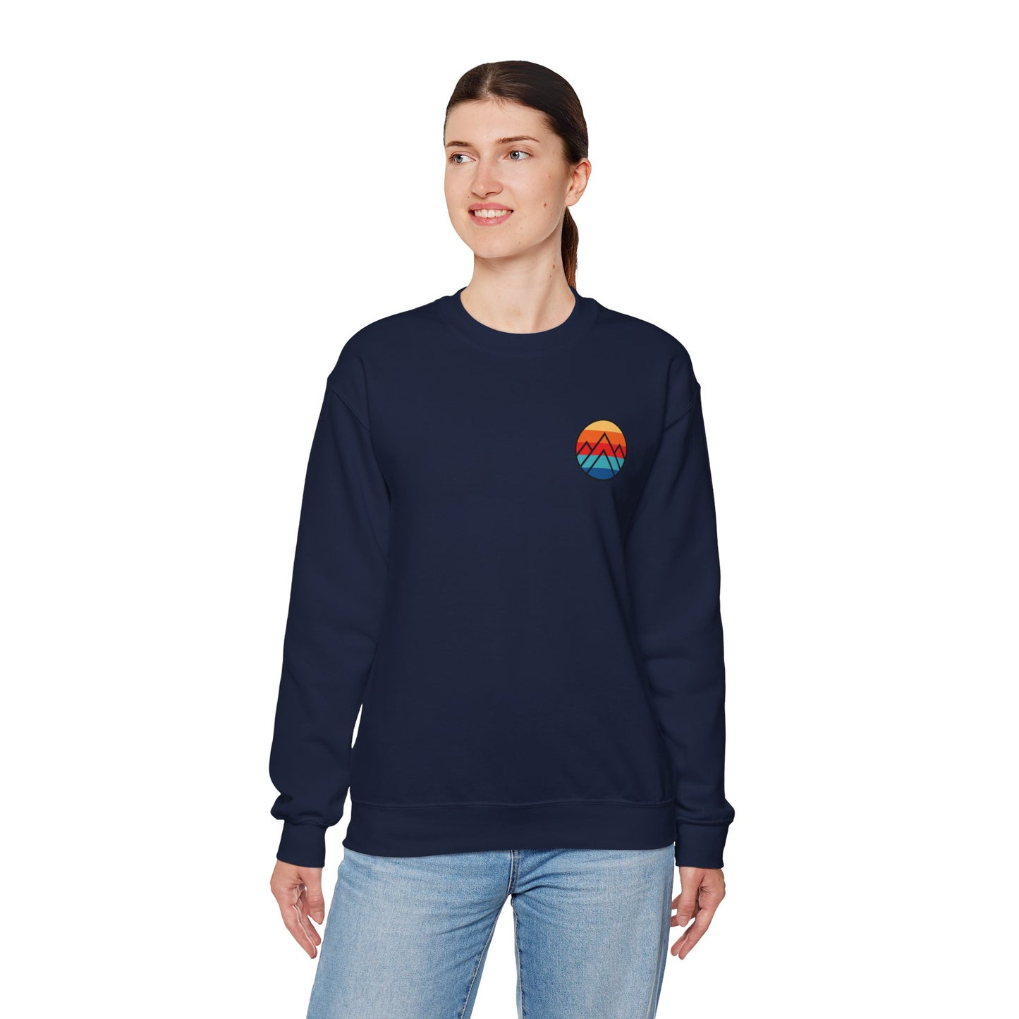 Women's "Minimalistic Mountains" Crewneck Sweatshirt