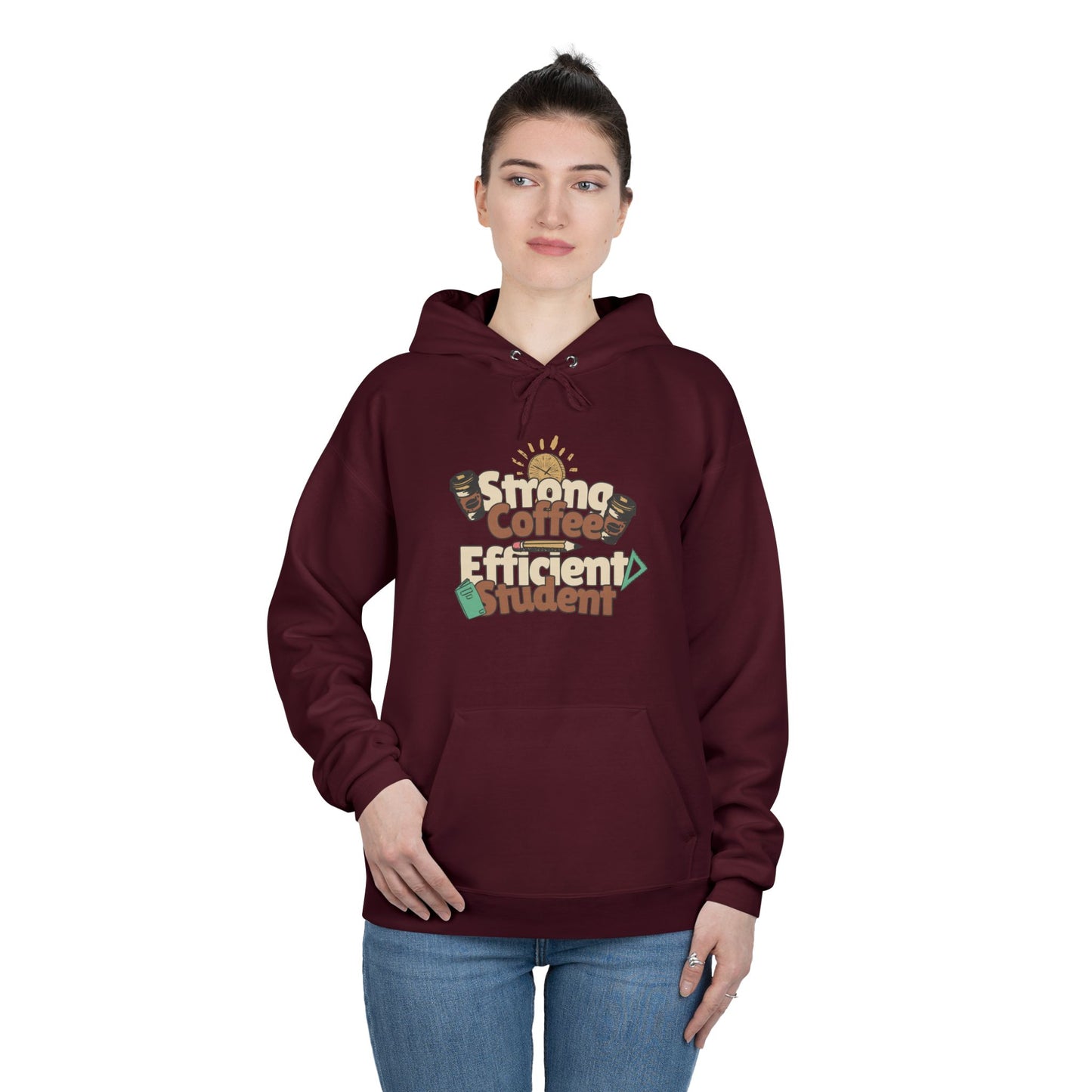 Men's "Strong Coffee, Efficient Student" Hoodie