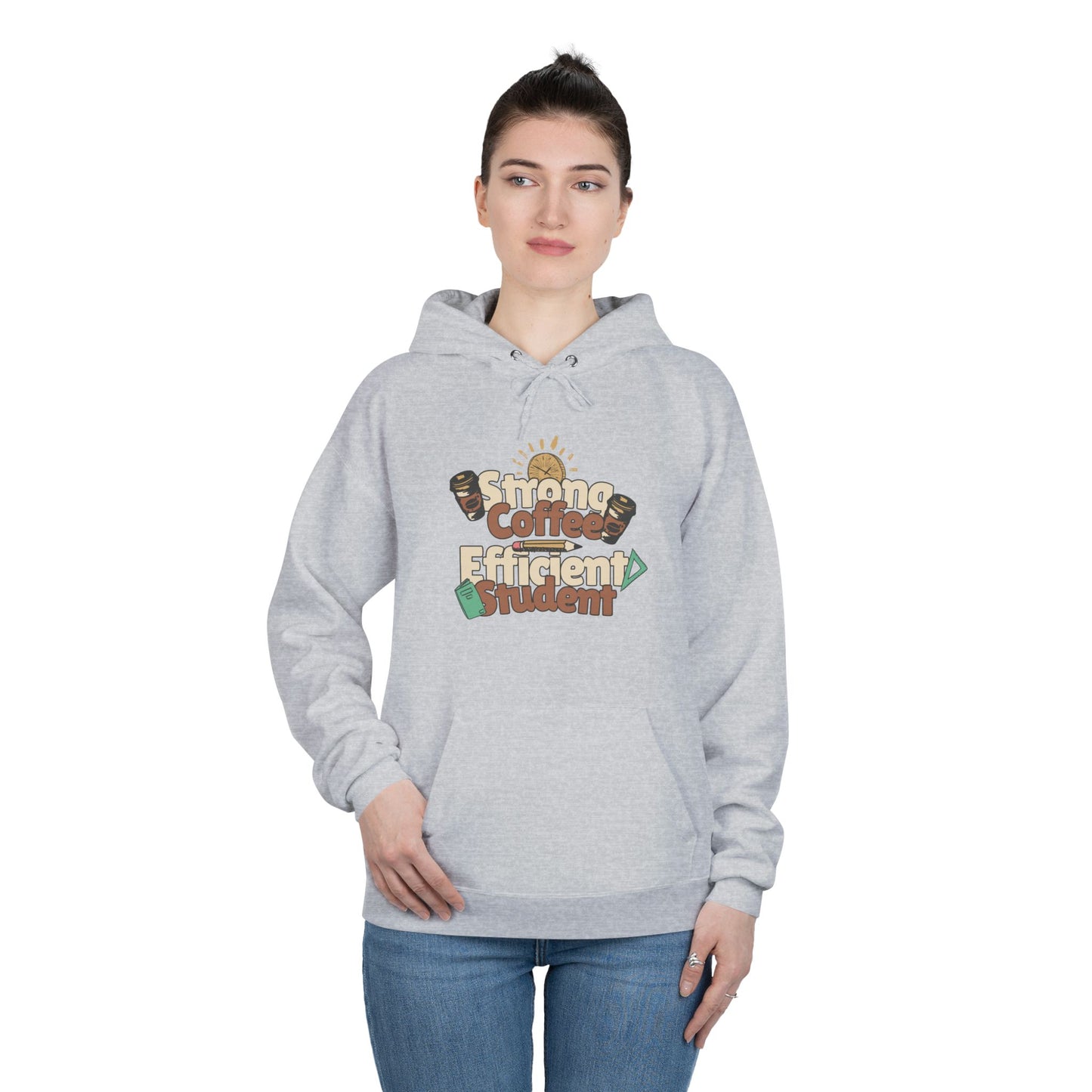 Men's "Strong Coffee, Efficient Student" Hoodie