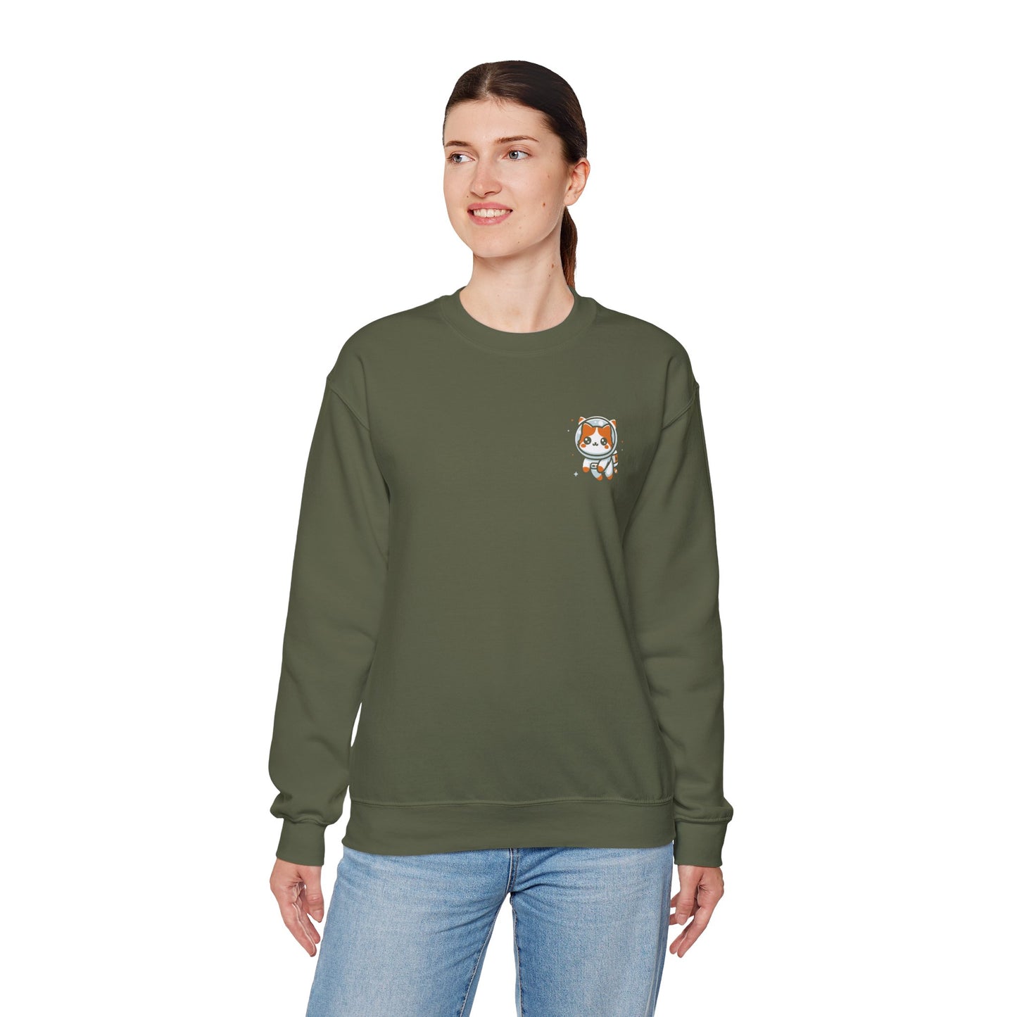 Women's "Meowstronaut" Crewneck Sweatshirt