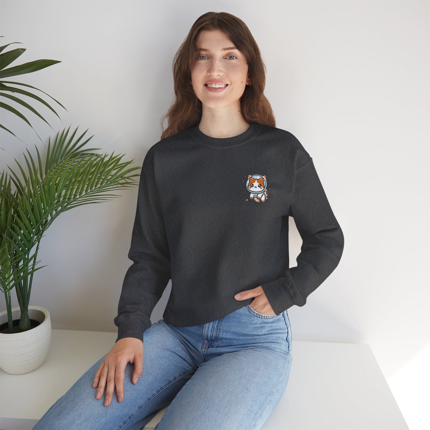 Women's "Meowstronaut" Crewneck Sweatshirt