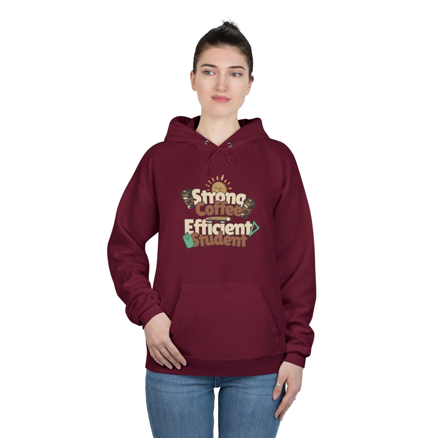 Men's "Strong Coffee, Efficient Student" Hoodie