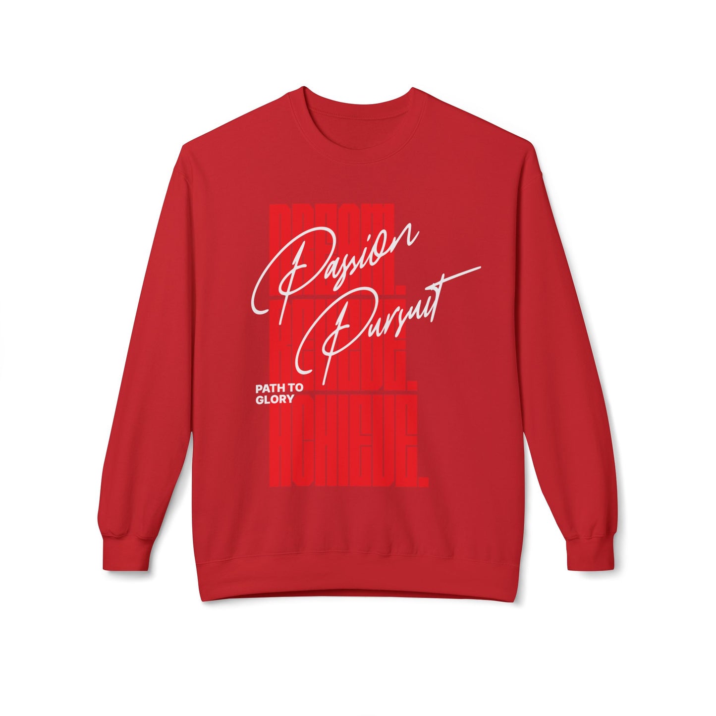 Men's "Passion Pursuit" Drop Shoulder Fleece Crewneck Sweatshirt