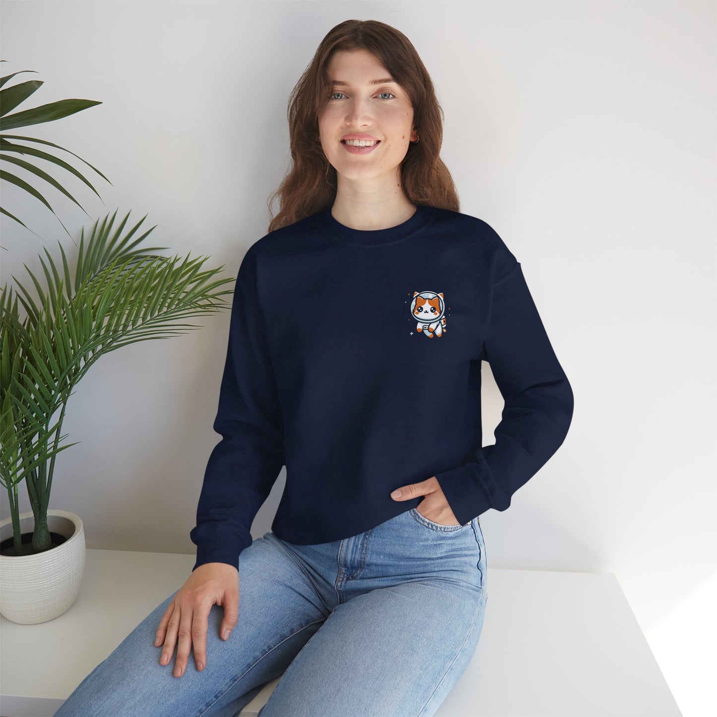 Women's "Meowstronaut" Crewneck Sweatshirt