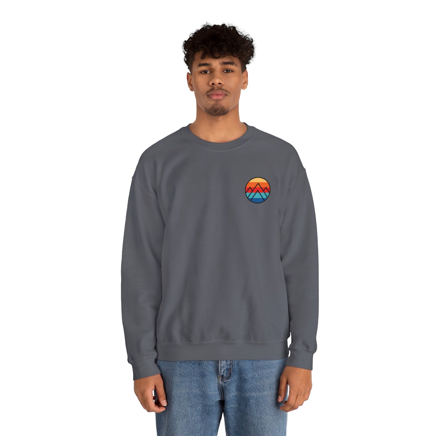 Women's "Minimalistic Mountains" Crewneck Sweatshirt