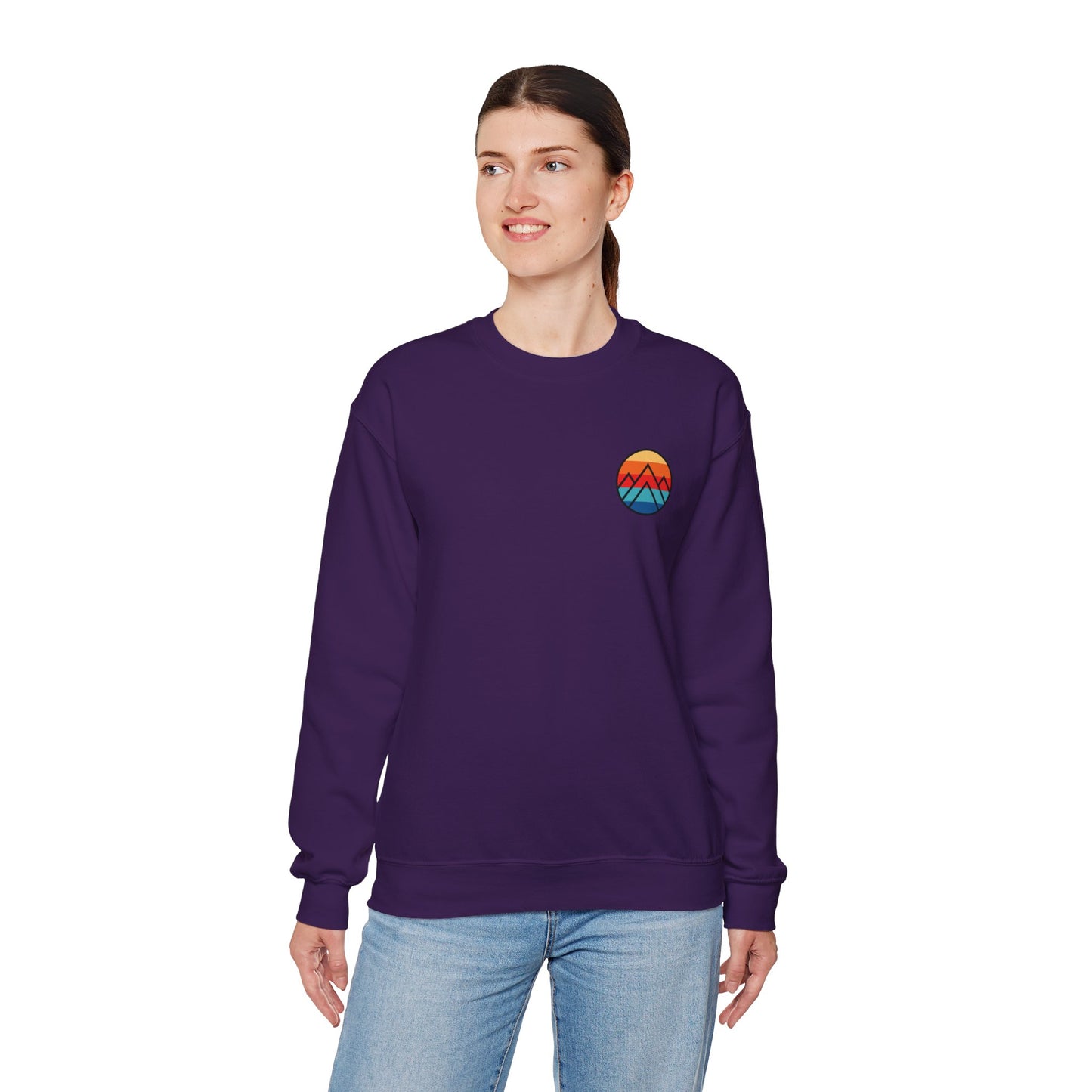 Women's "Minimalistic Mountains" Crewneck Sweatshirt