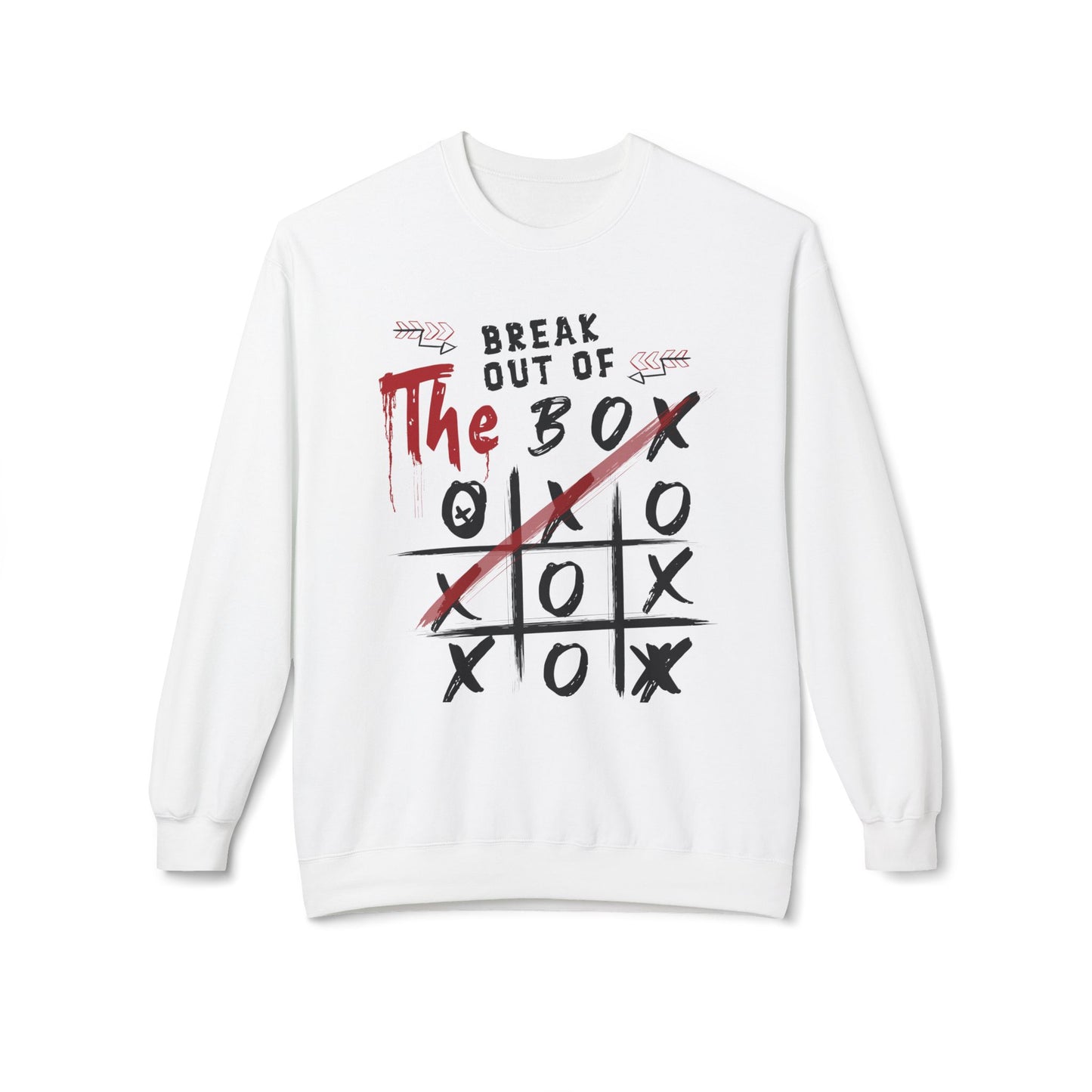 Men's "Break Out Of The Box" Drop Shoulder Fleece Crewneck Sweatshirt
