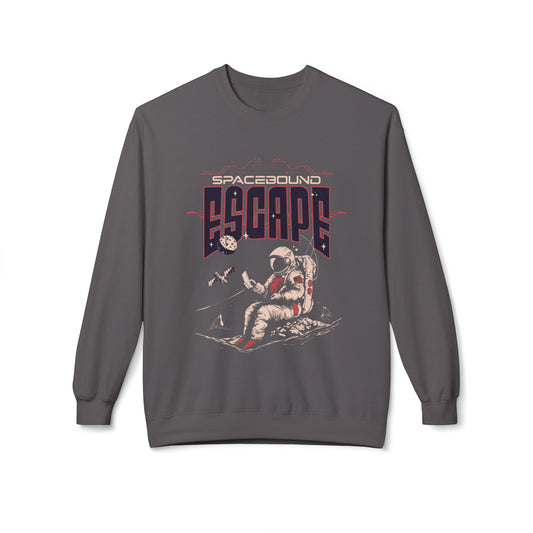 Men's "Spacebound Escape" Midweight Softstyle Fleece Crewneck Sweatshirt