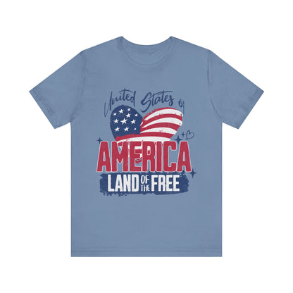 Men's "USA Land of the Free" Jersey Short Sleeve Tee