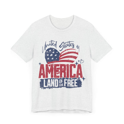 Men's "USA Land of the Free" Jersey Short Sleeve Tee