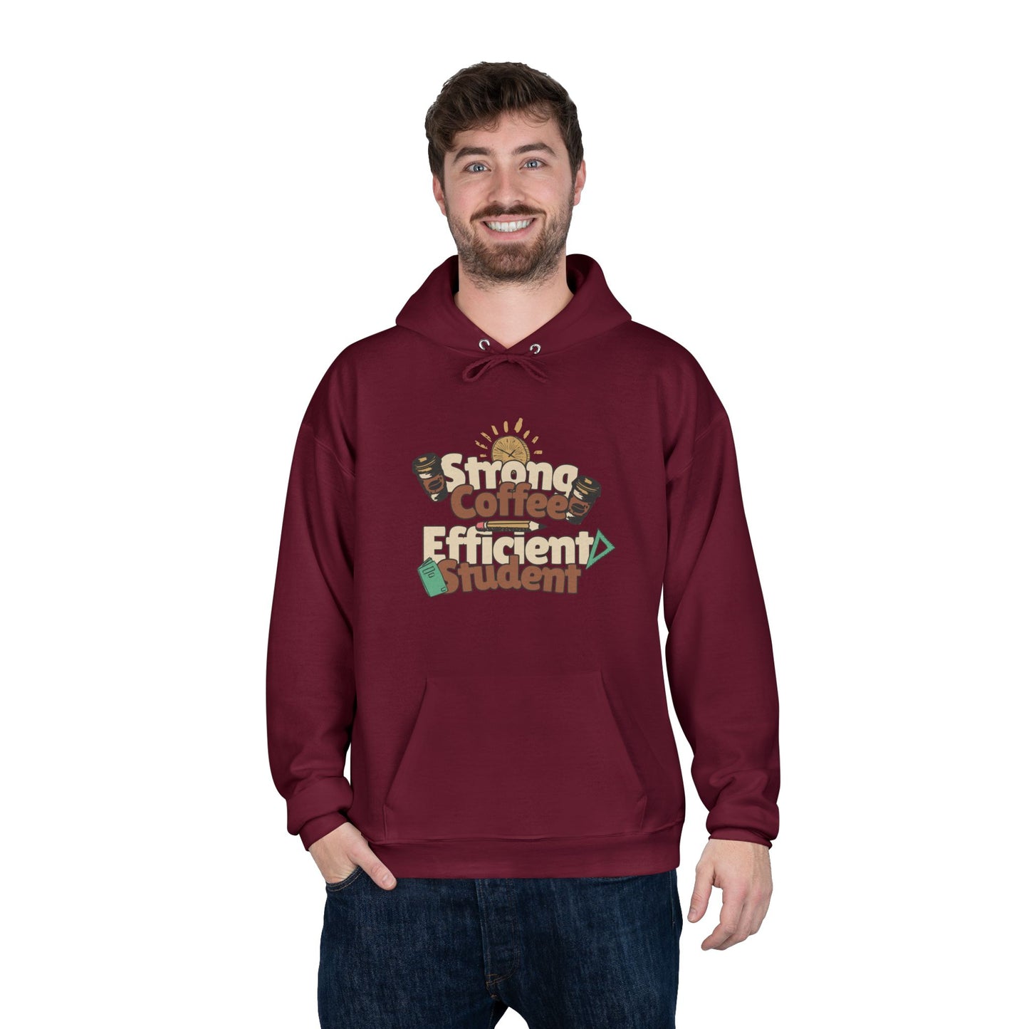 Women's "Strong Coffee, Efficient Student" Hoodie