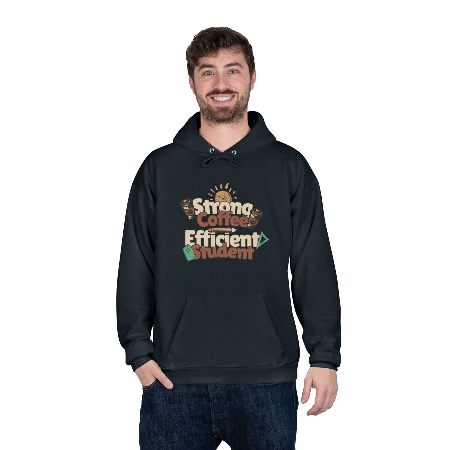 Women's "Strong Coffee, Efficient Student" Hoodie