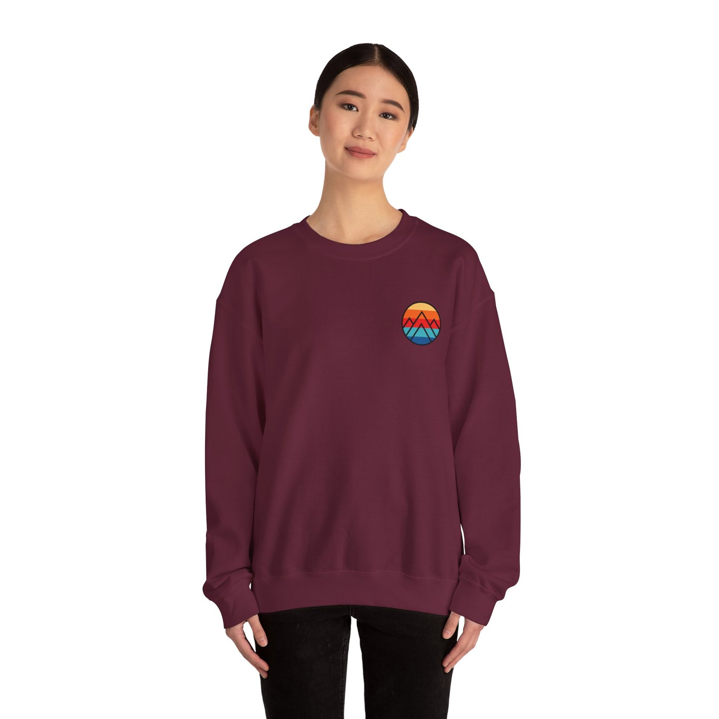 Women's "Minimalistic Mountains" Crewneck Sweatshirt