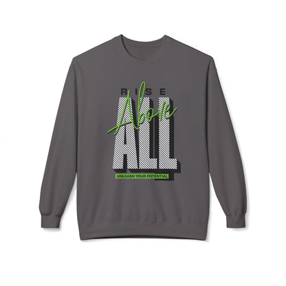 Men's "Rise Above All" Midweight Softstyle Fleece Crewneck Sweatshirt