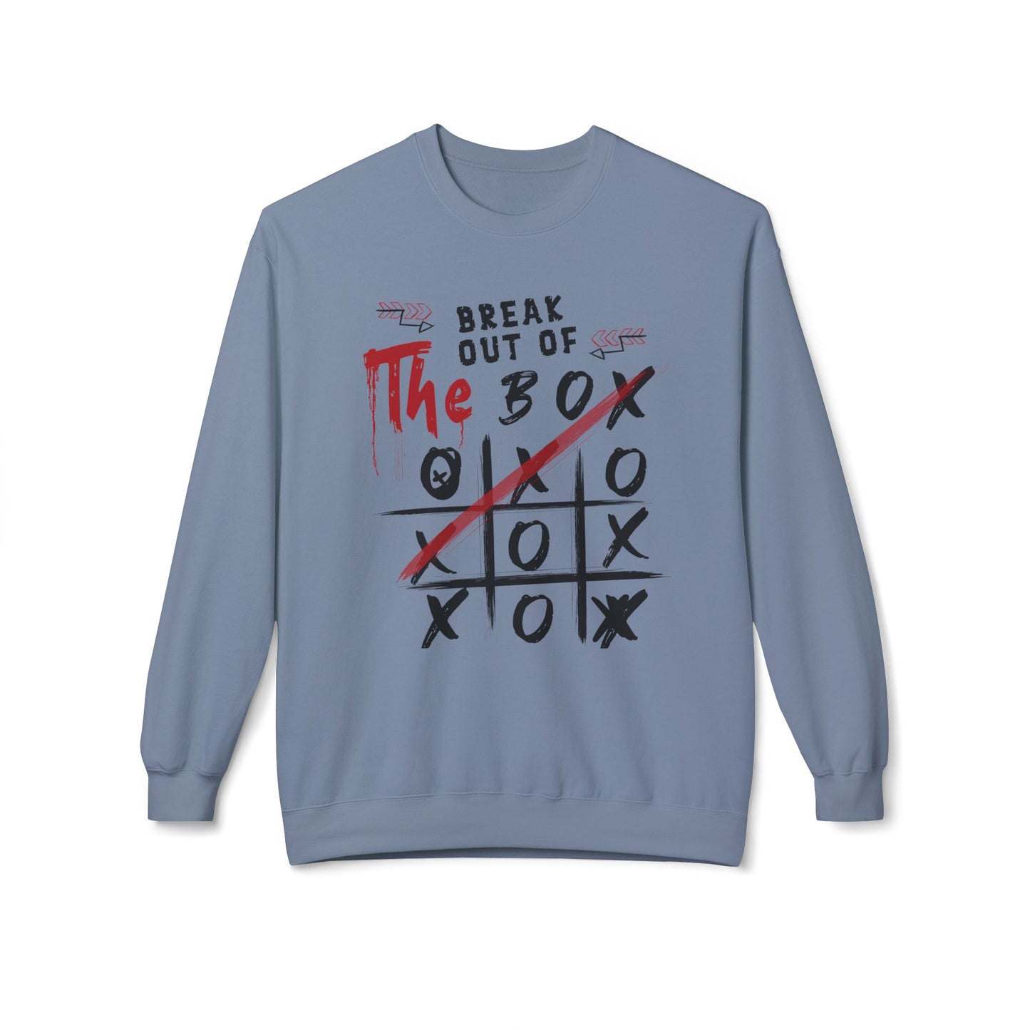 Women's "Break Out Of The Box" Midweight Softstyle Fleece Crewneck Sweatshirt