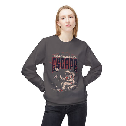 Women's "Spacebound Escape" Midweight Softstyle Fleece Crewneck Sweatshirt