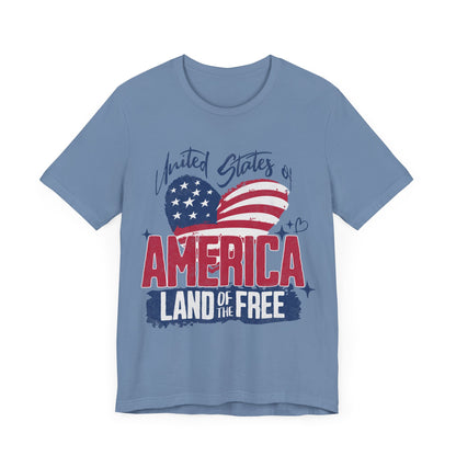 Men's "USA Land of the Free" Jersey Short Sleeve Tee