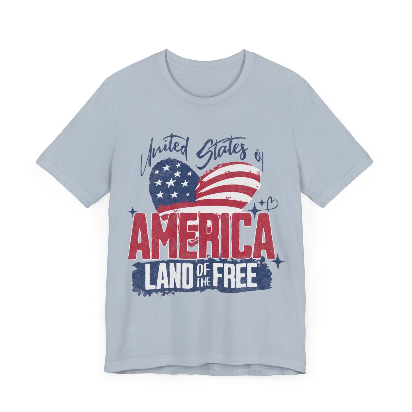 Men's "USA Land of the Free" Jersey Short Sleeve Tee