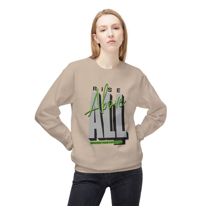 Women's "Rise Above All" Midweight Softstyle Fleece Crewneck Sweatshirt