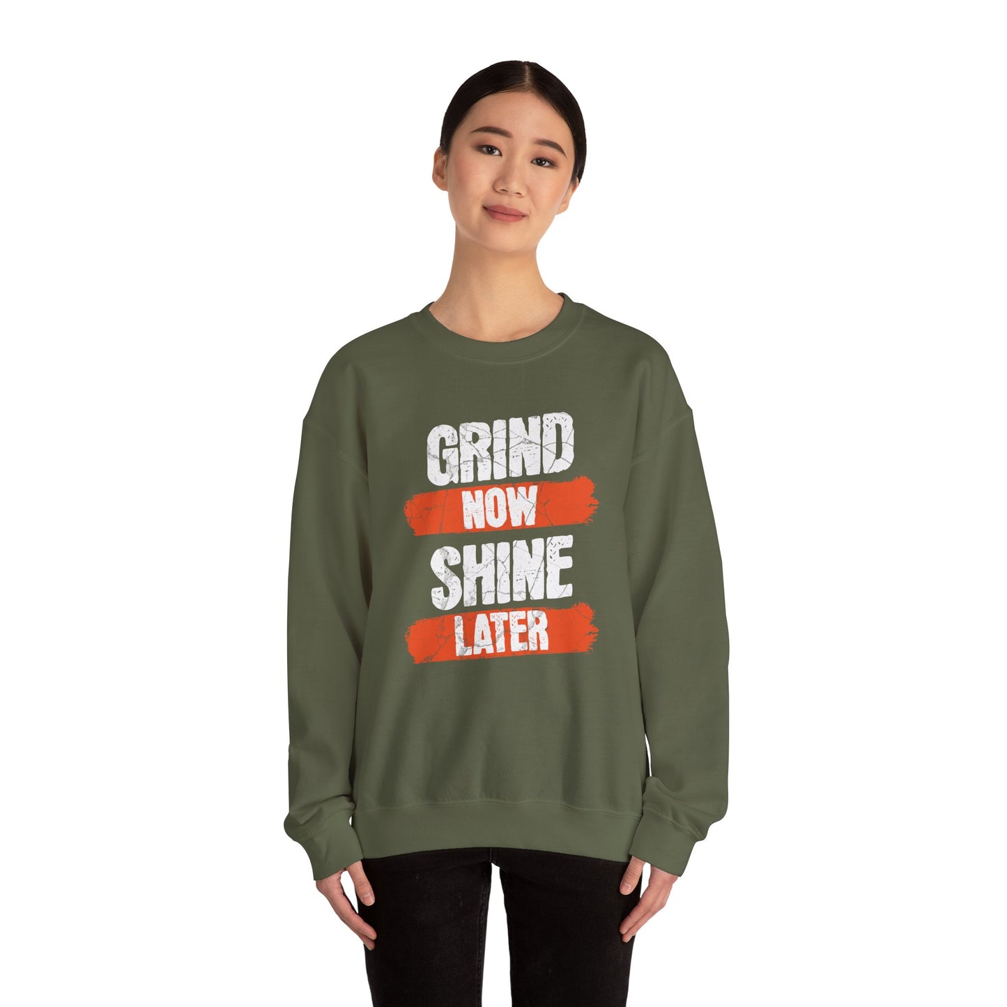 Women's "Grind Now, Shine Later" Crewneck Sweatshirt