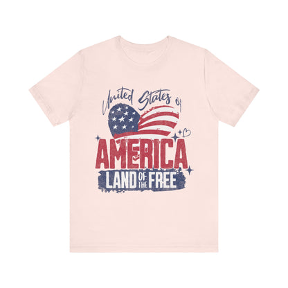 Men's "USA Land of the Free" Jersey Short Sleeve Tee