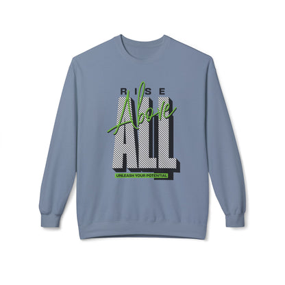 Women's "Rise Above All" Midweight Softstyle Fleece Crewneck Sweatshirt