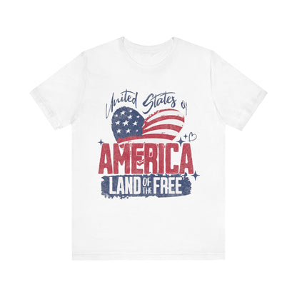 Men's "USA Land of the Free" Jersey Short Sleeve Tee