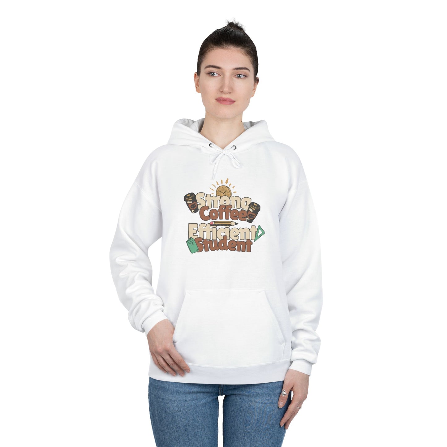 Women's "Strong Coffee, Efficient Student" Hoodie