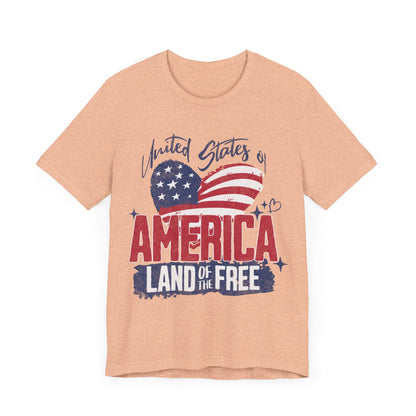 Men's "USA Land of the Free" Jersey Short Sleeve Tee