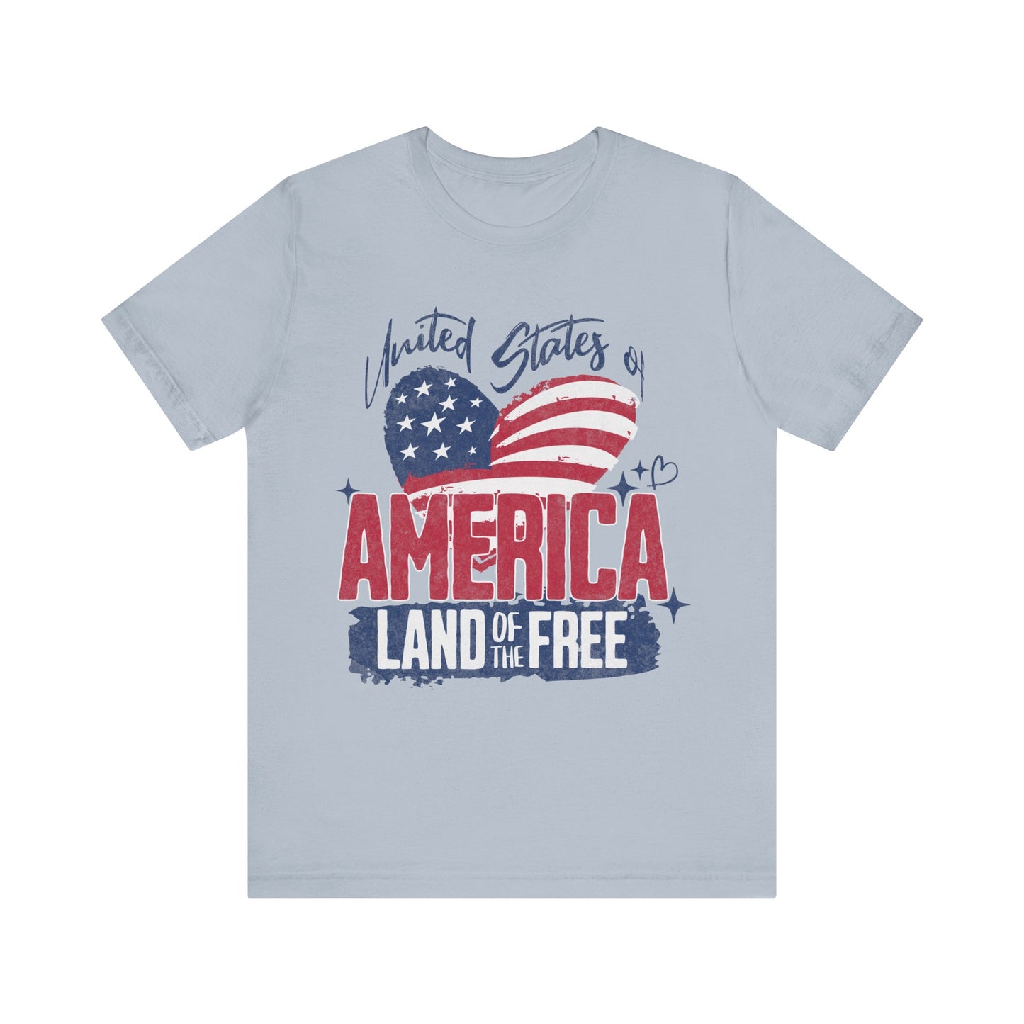 Men's "USA Land of the Free" Jersey Short Sleeve Tee